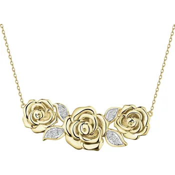 Náhrdelník Zlatý náhrdelník s diamanty - květy - 0,05 ct - ryzost 585 - 220.990