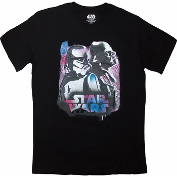 Pánské tričko Star Wars tričko, Vader & Trooper Neon Black, pánské XXL