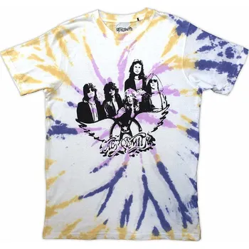 Pánská móda Aerosmith tričko, Photo Wings Dip Dye Wash Natural, pánské L