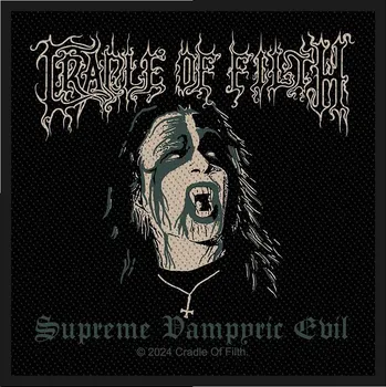 Nášivka Cradle Of Filth tkaná nášivka PES 100x100 mm, Supreme Vampyric Evil