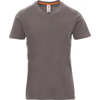 PAYPER V-NECK 000103-0026 / Pánské tričko s krátkým rukávem a výstřihem do V - smoke XS