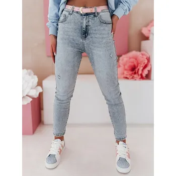 Dámské džíny Dámské džínové kalhoty slim fit SKINNEX Dstreet UY2430 Barva: Modrá - světle, Velikost: L