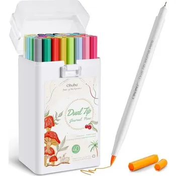 Akvarelové fixy OHUHU Aqua Brush Marker, 40ks