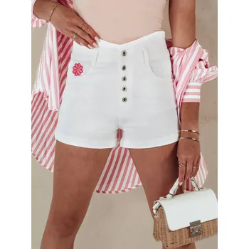 Dámské kraťasy Dámské šortky STREETVIBE Dstreet SY0388 Barva: Bílá, Velikost: XL