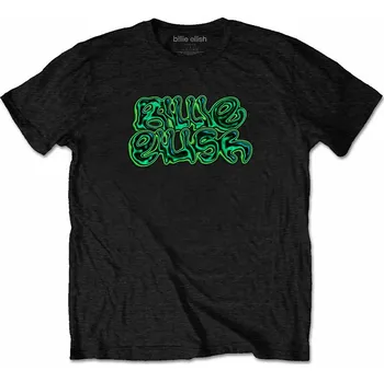 Pánská móda Billie Eilish tričko, Neon Logo Black, pánské M