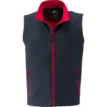 Pánská vesta DAIBER JN 1128 / Pánská softshellová vesta - iron grey/red XXXL