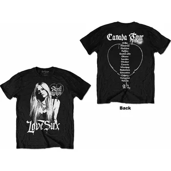 Pánská móda Avril Lavigne tričko, Love Sux BP Black, pánské XL