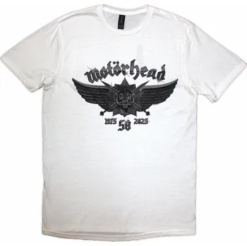 Pánská móda Motorhead tričko, 50 Years Wings Badge White, pánské S