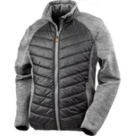 RESULT R 314X ELVATOR / Unisex hybridní pletená fleecová bunda - black/grey marl 4XL