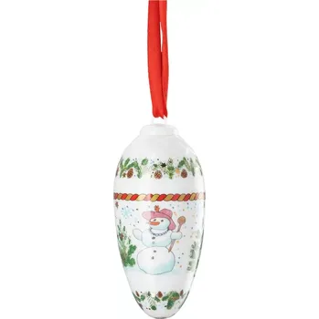 Vánoční dekorace Rosenthal Porcelánová ozdoba na stromeček Šiška, Vánoční radovánky, 8,5 cm 02262-727258-27826