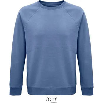 Pánská mikina SOL´S SPACE / Unisex bio raglánová mikina - blue XXL