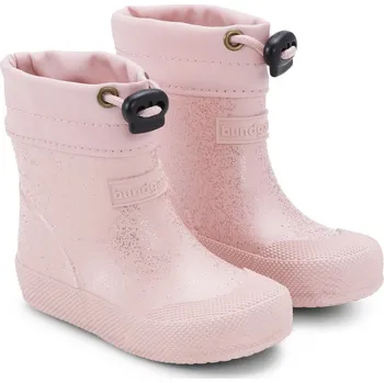 Dívčí holínky Bundgaard Malik dětské zateplené barefoot holínky / Rose Sparkle Velikost: 20