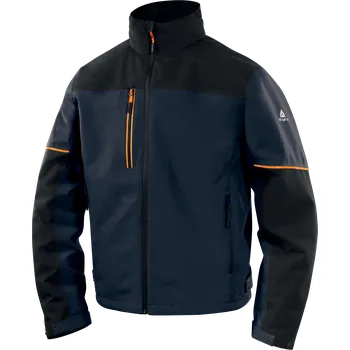 DELTA FLEN / Pánská nepromokavá strečová bunda - nám. modrá/černá XXXL