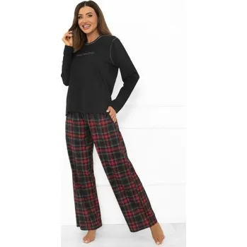 Dámské noční prádlo Dámské pyžamo Italian Fashion Rozana - bavlna Tmavě šedá L