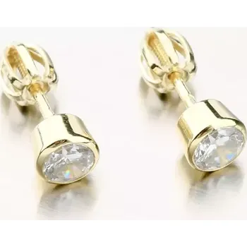 Náušnice Dámské náušnice žluté zlato 585 se zirkonem 52GZ-3035Z-SR