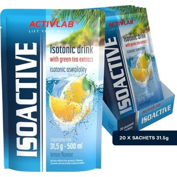 Iontový nápoj Iso Active - ActivLab Příchuť: Citrón, Balení (g): 20 x 31,5 g
