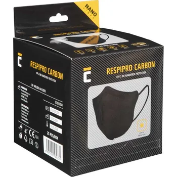 respirátor CERVA RESPIPRO CARBON / Antivirový nano respirátor FFP2 (25 ks/balení) L