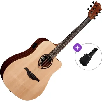 Elektroakustická kytara LAG T70DCE set Natural Satin Elektroakustická kytara Dreadnought