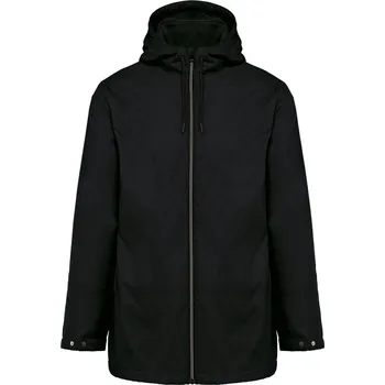 Pánská bunda KARIBAN VINTAGE K6153 / Unisex větrovka s kapucí - black XS