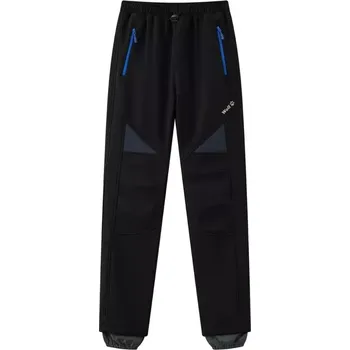 softshellové kalhoty, zateplené - Wolf B2496, černá / modré zipy 5A