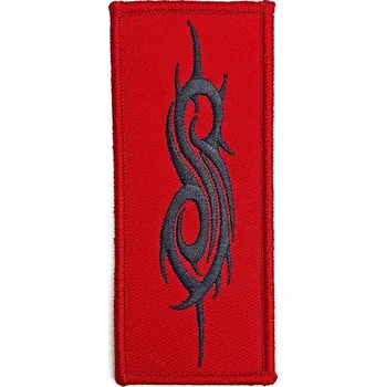 Nášivka Slipknot tkaná nažehlovačka CO 100x45 mm, Black Tribal Sigil