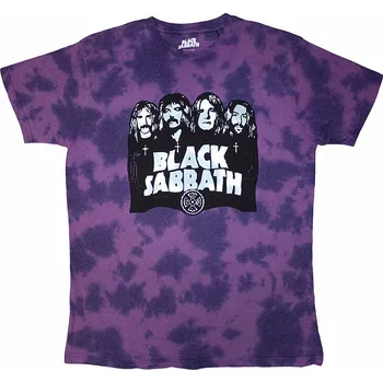 Pánské tričko Black Sabbath tričko, Band &amp; Logo Wash Collection Purple, pánské L