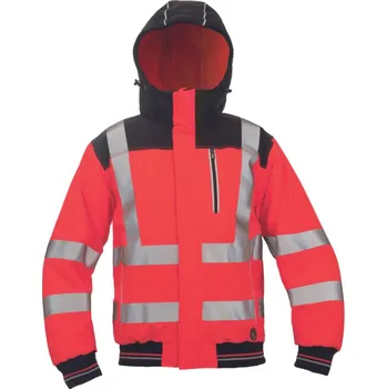 pracovní bunda Cerva Knoxfield Hvps Wint Zimní bunda HI-VIS 03010558 červená XL