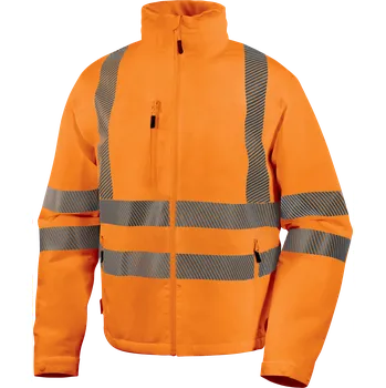DELTA FLENHV / Unisex reflexní nepromokavá strečová bunda - fluo oranžová XL