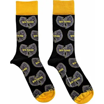 Pánské ponožky Wu-Tang Clan ponožky, Grey Logos Black, unisex - velikost 7 až 11 (40 až 45)