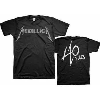 Metallica tričko, 40th Anniversary Songs Logo Black, pánské M