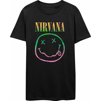 Pánské tričko Nirvana tričko, Sorbet Ray Smiley Black, pánské S
