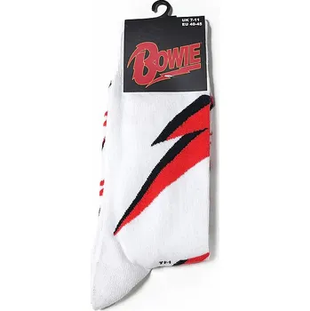 Pánská móda David Bowie ponožky, Flash White, unisex - velikost 7 až 11