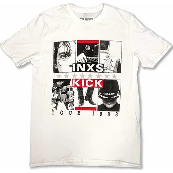 Pánská móda INXS tričko, KICK Tour White, pánské L