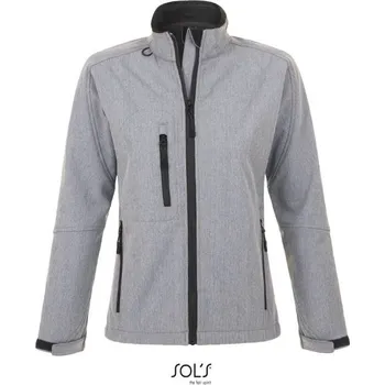 SOL´S ROXY / Dámská 3-vrstvá softshellová bunda - grey melange XL