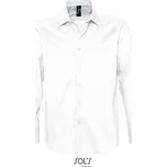 SOL´S BRIGHTON / Pánská elastická košile s dlouhým rukávem - white 4XL