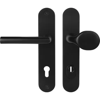 MPK - SECURO A01 PLUS - SO M1 FAVORIT PZ PLUS s otvorem pro vložku, 55 - 65 mm, 90 mm, madlo/klika F5 - Černá matná