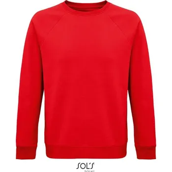 Pánská mikina SOL´S SPACE / Unisex bio raglánová mikina - red XXL