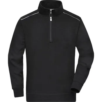 Pánská mikina DAIBER JN 895 / Pracovní mikina s 1/2 zipem - black 5XL