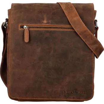 Kožená pánská crossbody/taška Green Wood Derekan, khaki