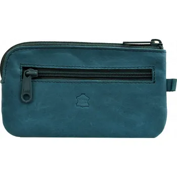 Peněženka Velká kožená klíčenka 1039-B petrol, HJP