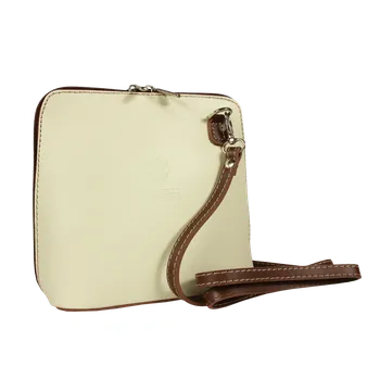 Kabelka NovaKabelka.cz Kožená italská crossbody kabelka Grana Beige Marrone