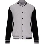 KARIBAN VINTAGE TEDDY K497 / Unisex fleecová mikino/bunda - oxford grey/black XXXL