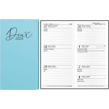 Diář Diář Jakub Pastel, týdenní, kapesní, lamino, modrý 2026