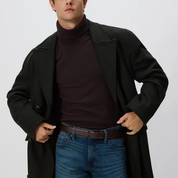 Opasek Reserved - Opasek z kombinovaných materiálů - hnědá - 951FD-83X - 951FD-83X-XL