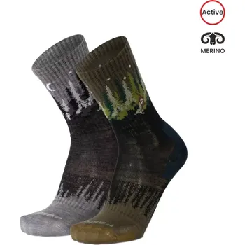 Pánské termo ponožky BESKYD GROVE veselé merino ponožky Moose