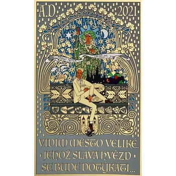 Umění Zlacená grafika Libuše věští slávu Praze