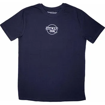 Pánská móda Fleetwood Mac tričko, Mini Classic Logo Navy Blue, pánské M