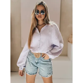 Dámské kraťasy Dámské džínové šortky s páskem HOT SUMMER Dstreet SY0485 Barva: Modrá - světle, Velikost: S