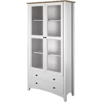 Knihovna Interier-Stejskal | Vitrína Castello Soft masiv borovice S06C - Castello dekory Rustikal retro