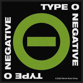 Nášivka Type O Negative tkaná nášivka PES 100x100 mm, Negative Symbol